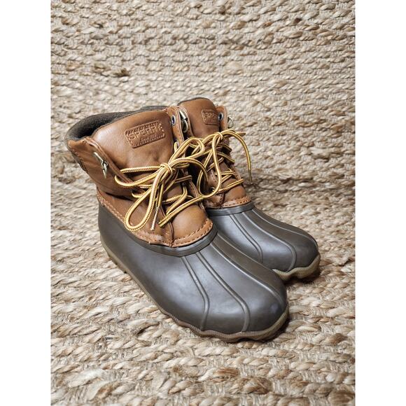 Sperry Top Sider Boys Avenue Duck Boots Waterproof Size 3 Tan/Brown YB55933 - Picture 5 of 10